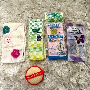 Japanese Bath Scrub Towels & Bath and Body Works Bath Scrub Sponge